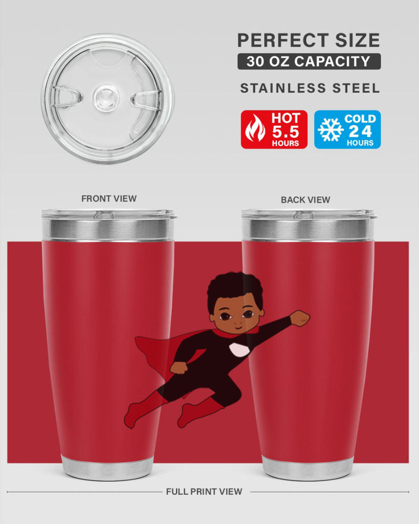 super kid 5#- black men - boys- tumbler
