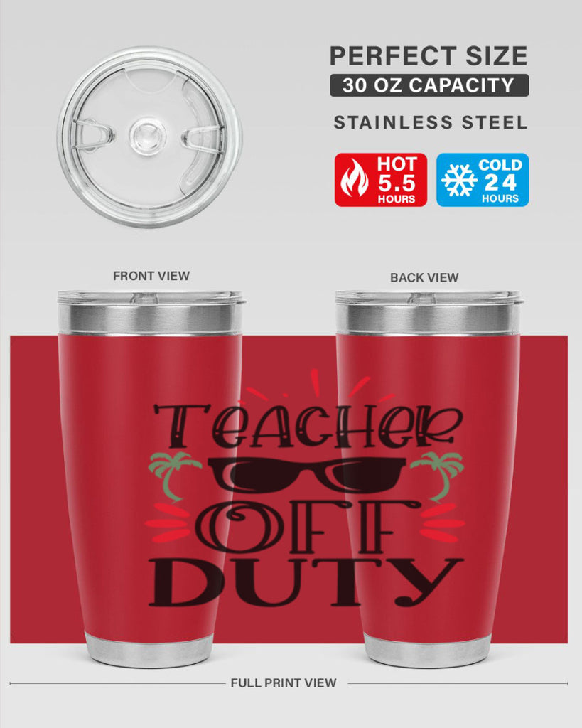 teacher off duty Style 142#- teacher- tumbler