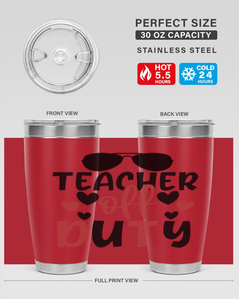 teacher off duty Style 205#- teacher- tumbler
