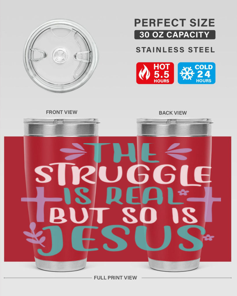 the struggle is real but so is jesusss 3#- easter- Tumbler