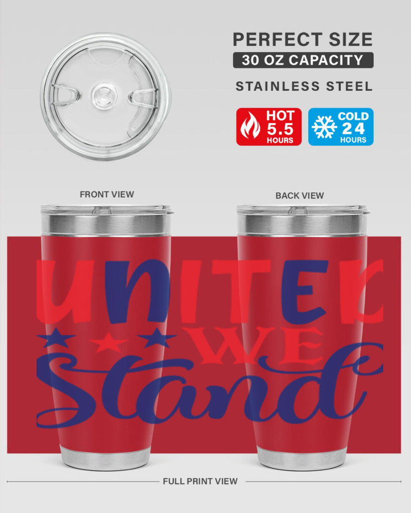 united we stand Style 75#- Fourt Of July- Tumbler