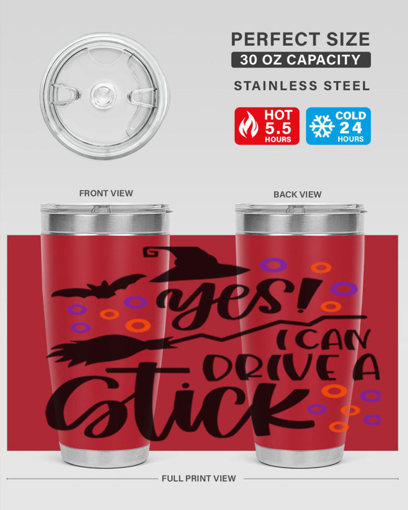 yes i can drive a stick 3#- halloween- Tumbler