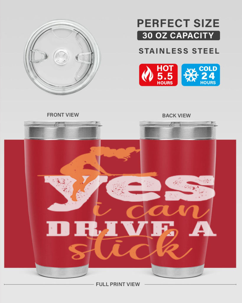yesi can drive a stick 120#- halloween- Tumbler