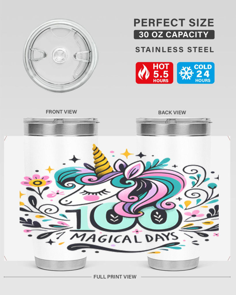 100 Day Magical Sublimation 27#- 100 days of school- Tumbler