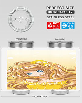 A beautiful and happy princess with gold dress game 131#- anime- Tumbler