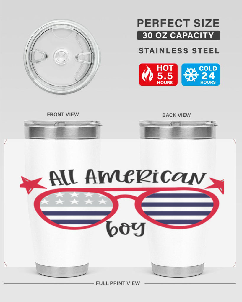 All American Boy Style 141#- Fourt Of July- Tumbler