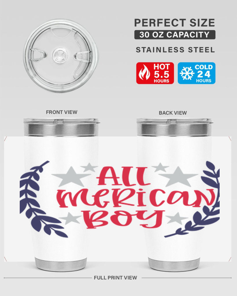 All Merican Boy Style 143#- Fourt Of July- Tumbler