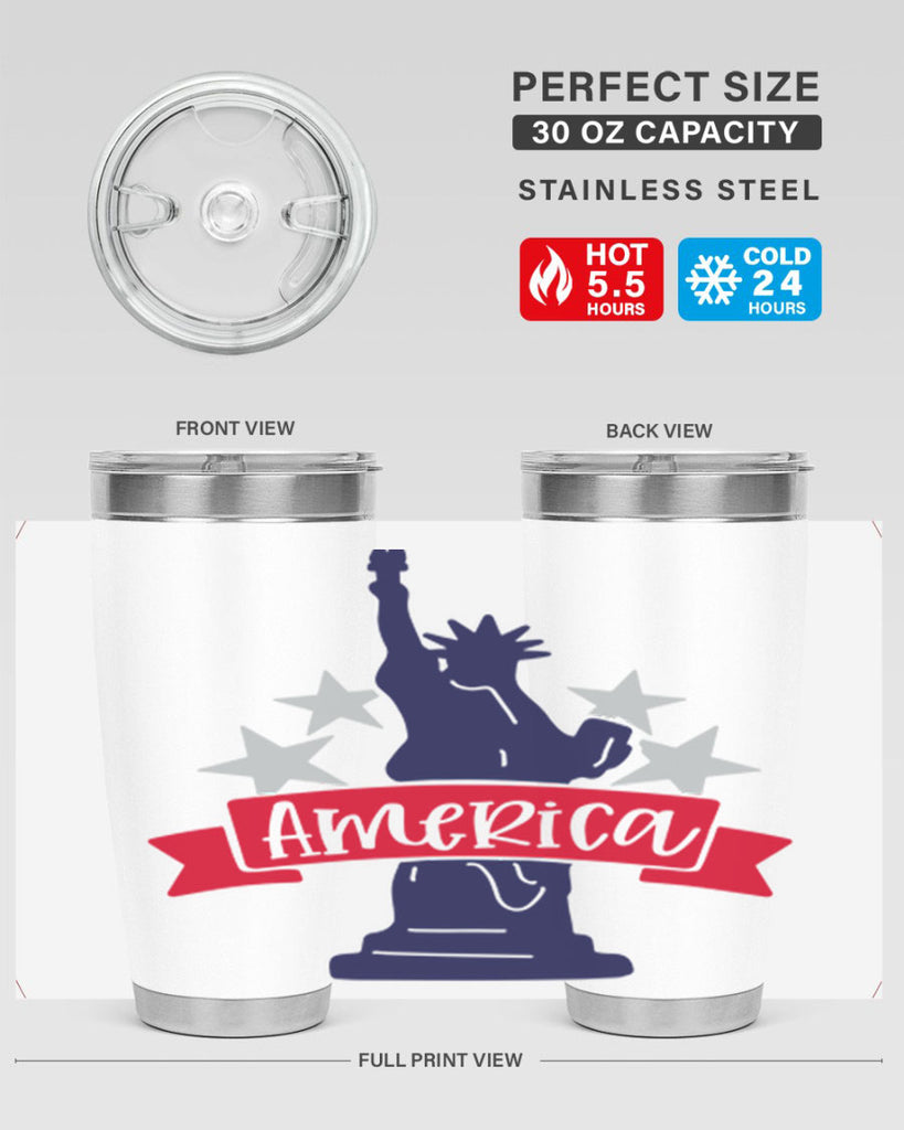 America Style 145#- Fourt Of July- Tumbler