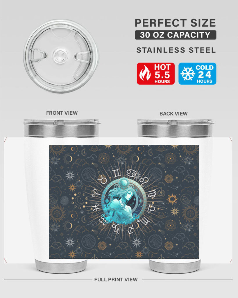 Aquarius Straight 66#- zodiac- Tumbler