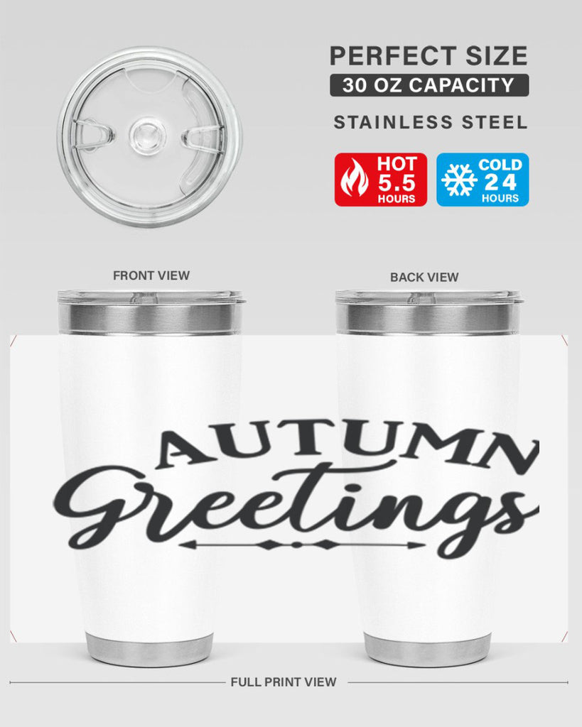 Autumn Greetings 16#- fall- Tumbler