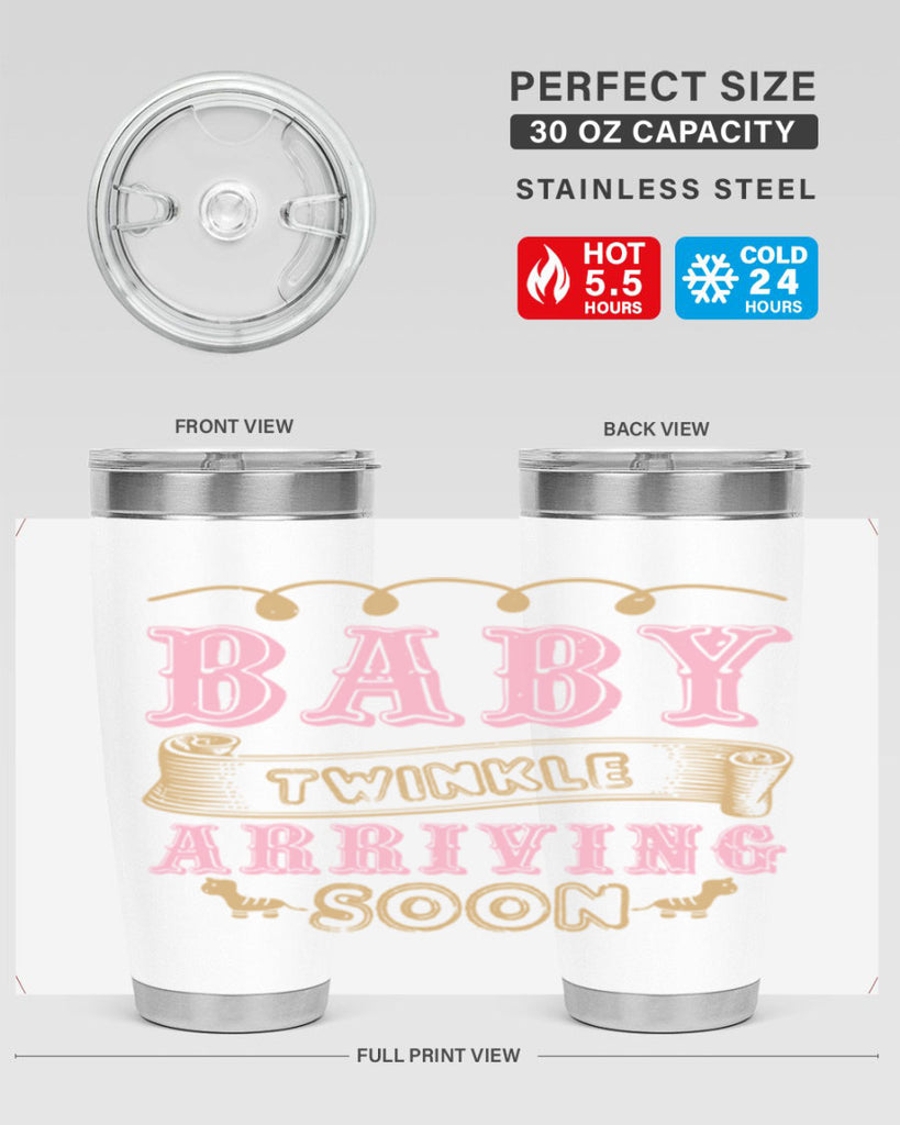 Baby Rwinkle arriving soon Style 48#- baby shower- tumbler