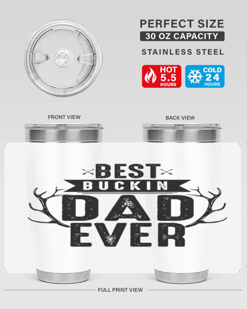Best Buckin Dad ever 48#- dad- Tumbler