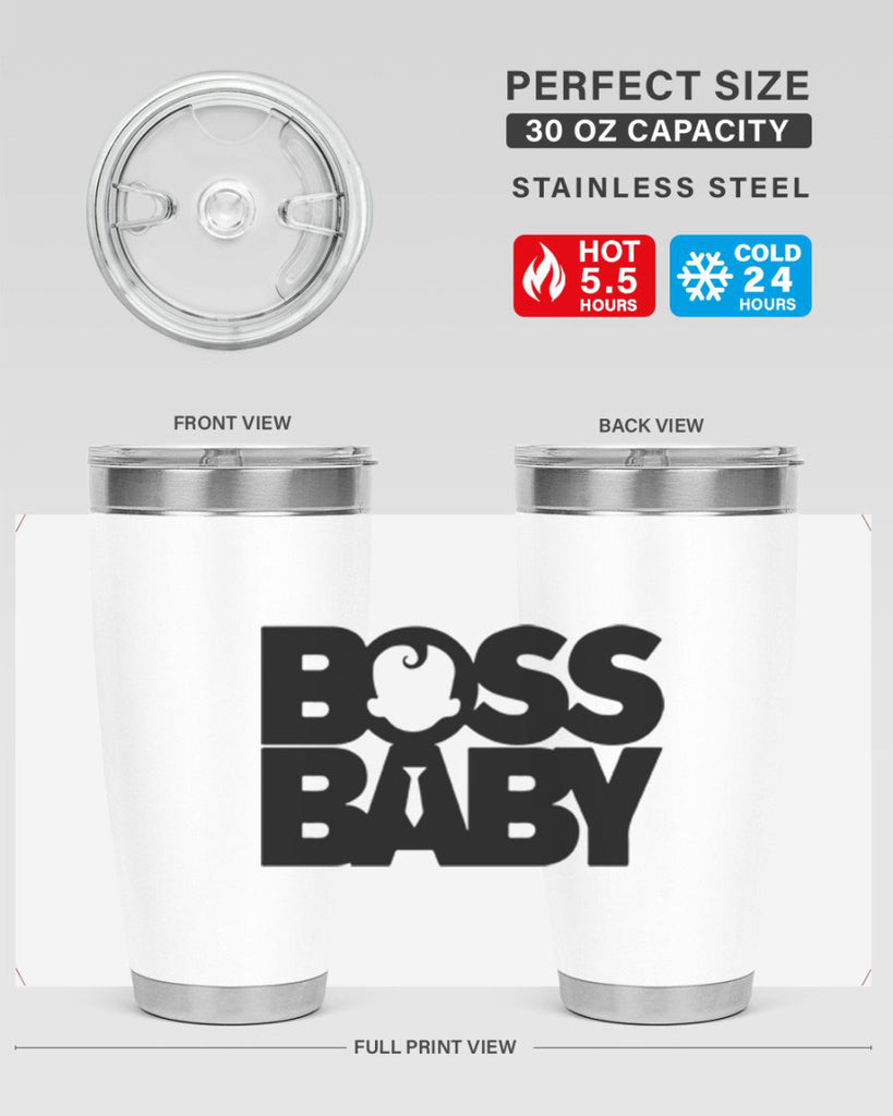 Boss Baby On Board 1#- black words phrases- Cotton Tank