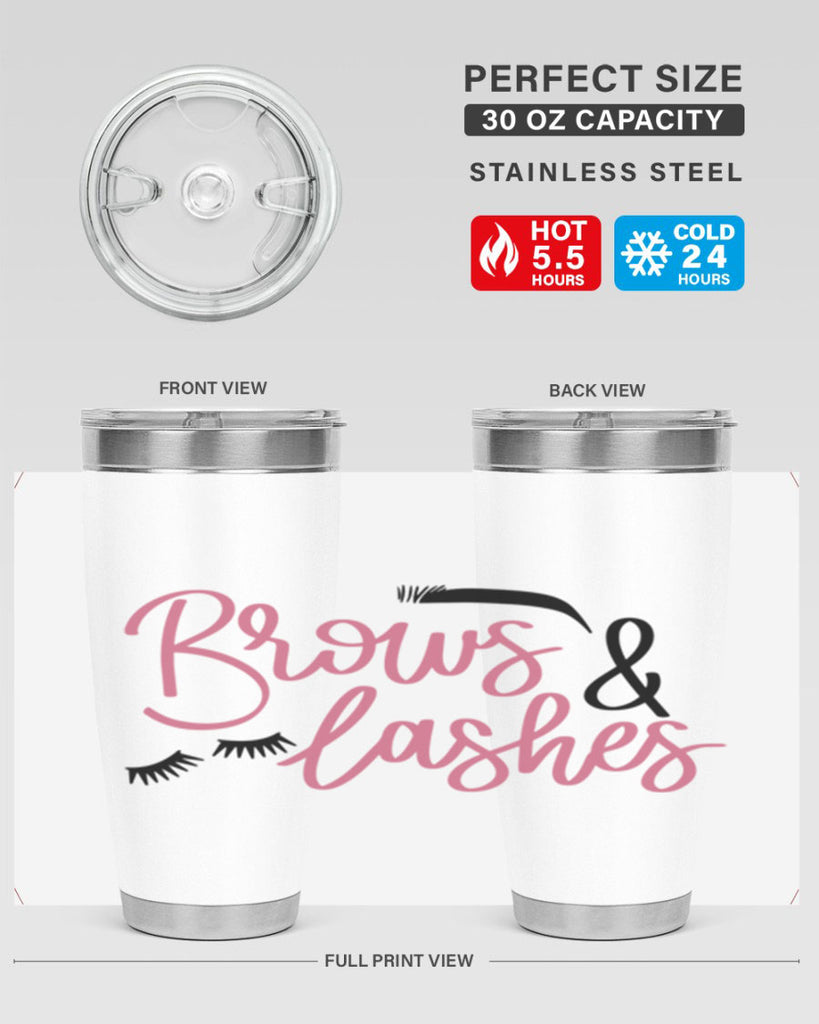 Brows Lashes Style 122#- make up- Tumbler