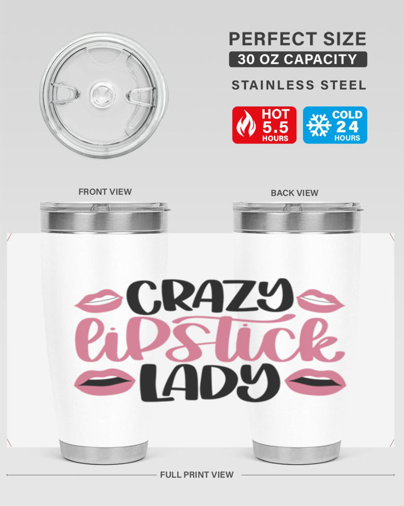 Crazy Lipstick Lady Style 107#- make up- Tumbler