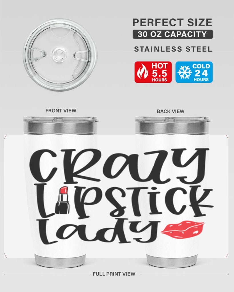 Crazy Lipstick Lady Style 240#- make up- Tumbler