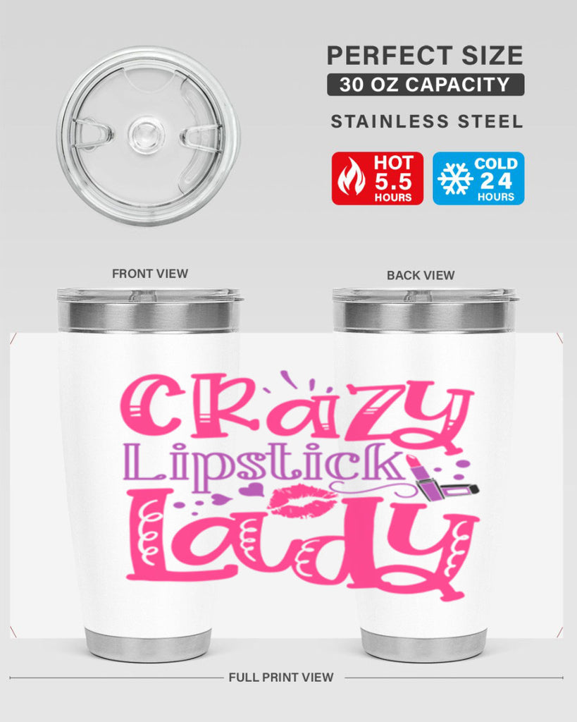 Crazy Lipstick Lady Style 241#- make up- Tumbler
