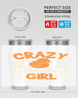 Crazy Rubber Duck Girl Style 4#- duck- Tumbler