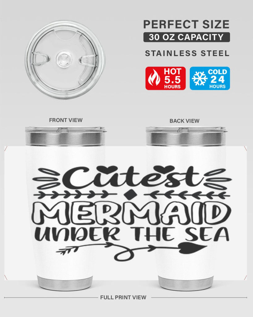 Cutest mermaid under the sea 104#- mermaid- Tumbler