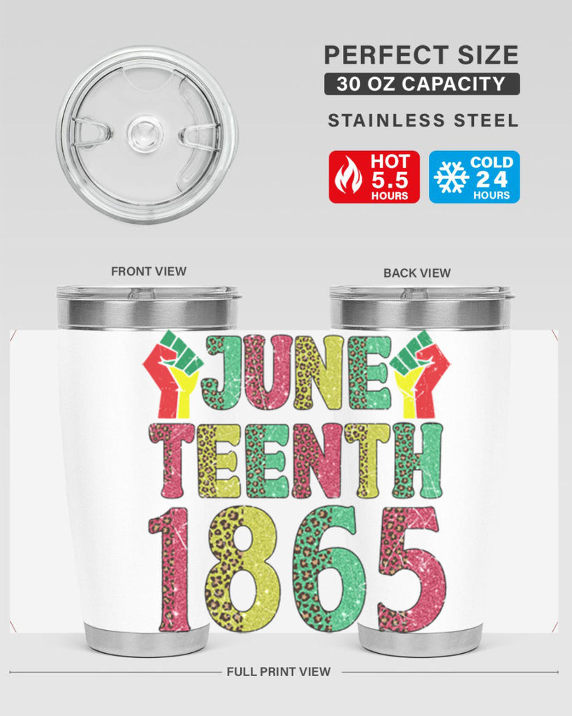 Fist Juneteenth Since 1865 Design Png 10#- Juneteenth- tumbler
