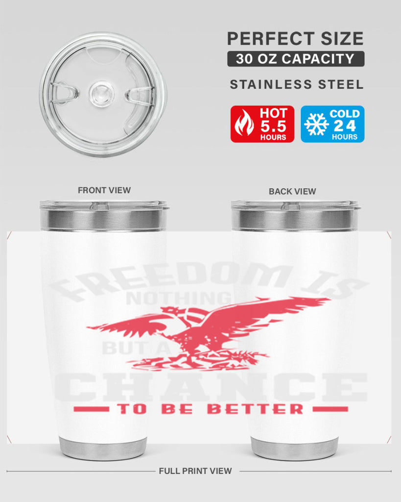 Freedom is nothing but a chance to be Style 83#- Fourt Of July- Tumbler