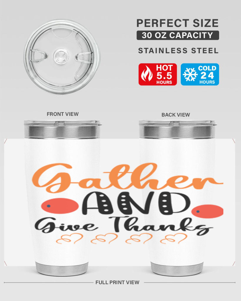 Gather And Give Thanks 188#- fall- Tumbler