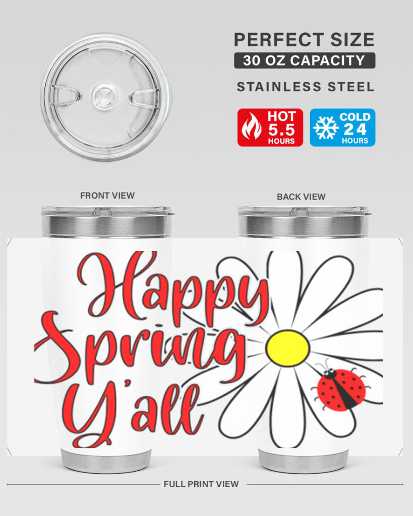 Happy Spring Y'all 161#- spring- Tumbler