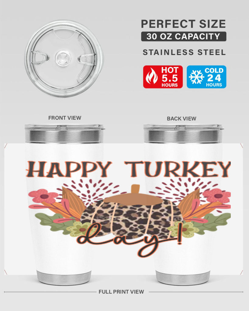 Happy turkey day 253#- fall- Tumbler