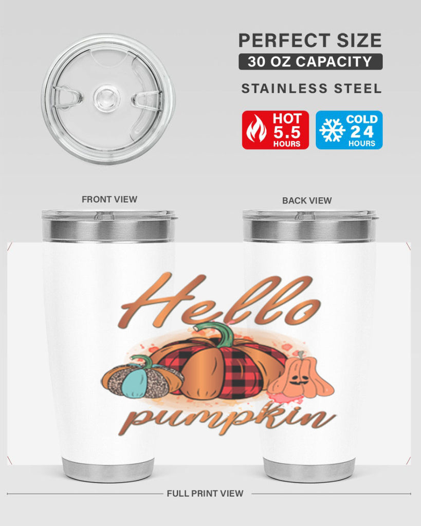 Hello Pumpkin 284#- fall- Tumbler