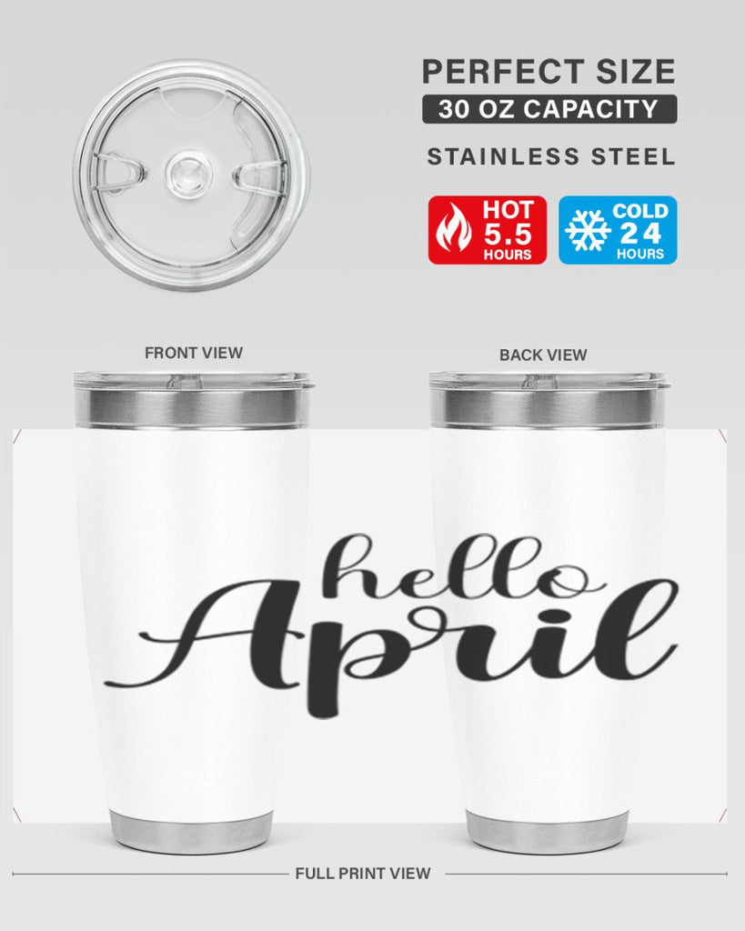 Hello april  219#- spring- Tumbler