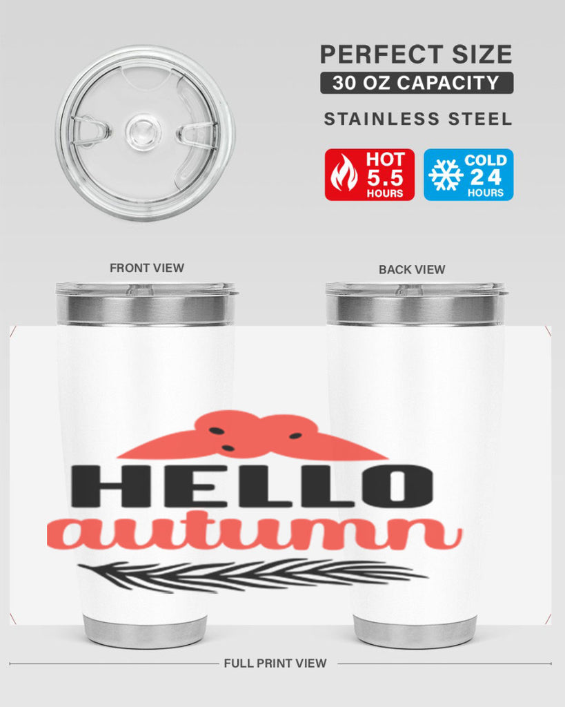 Hello autumn 269#- fall- Tumbler