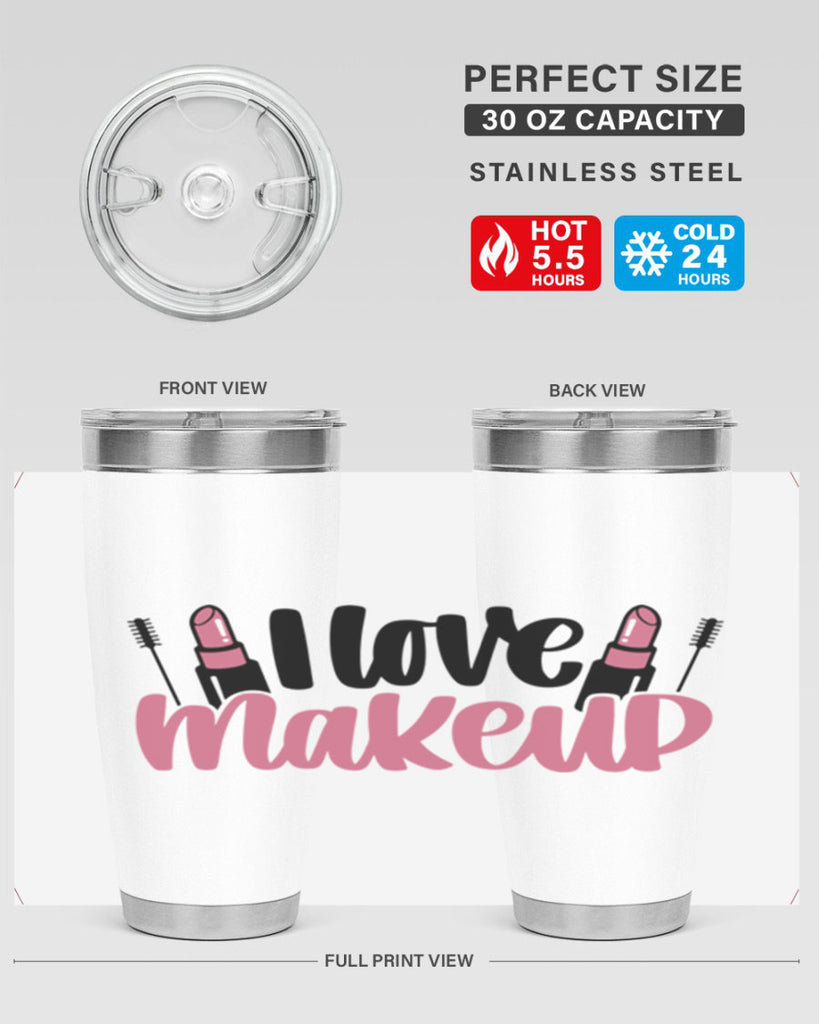 I Love Makeup Style 80#- make up- Tumbler