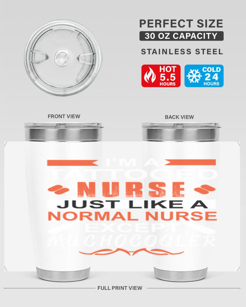 I am tattooed nurse Style 325#- nurse- tumbler