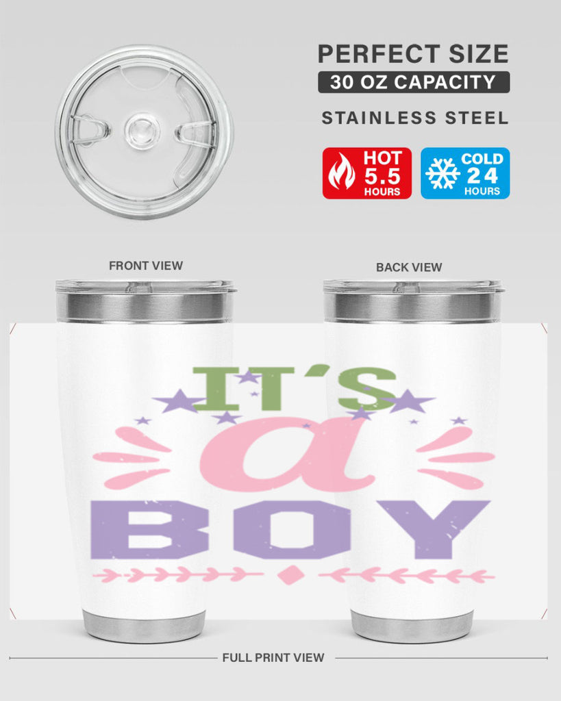 Its a boy Style 33#- baby shower- tumbler