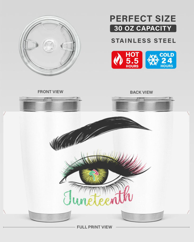 Juneteenth 1865 GirlS Eye 3#- Juneteenth- tumbler