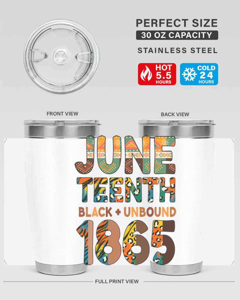 Juneteenth Black Unbound 1865 Png 33#- Juneteenth- tumbler