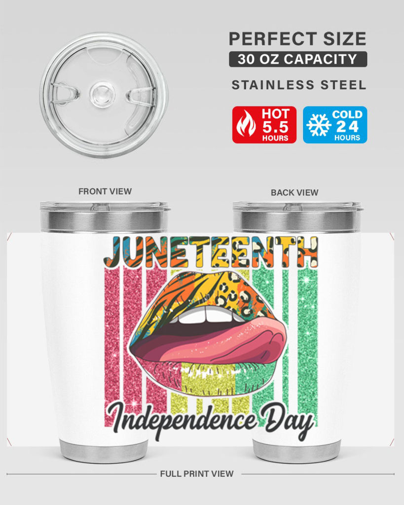 Juneteenth Independence Day Sexy Lip Png 11#- Juneteenth- tumbler