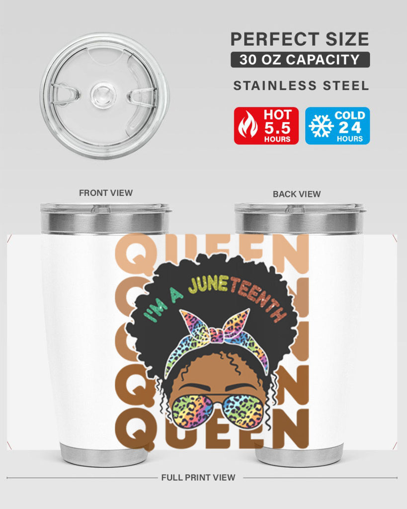 Juneteenth Queen Swag Black Melanin Png 26#- Juneteenth- tumbler