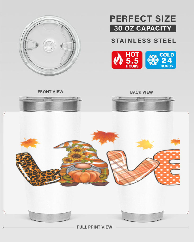 LOVEFallGnomeAutumn 416#- fall- Tumbler