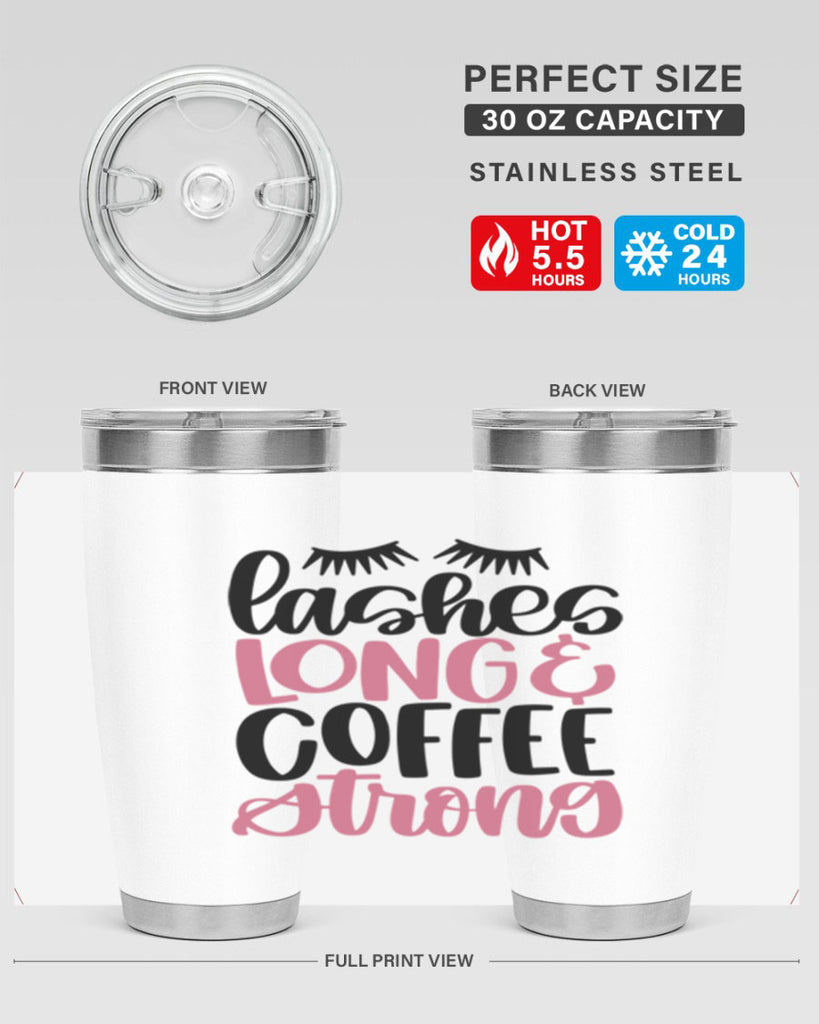 Lashes Long Coffee Strong Style 67#- make up- Tumbler