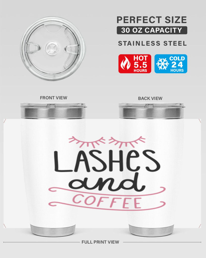 Lashes and Coffee Style 68#- make up- Tumbler
