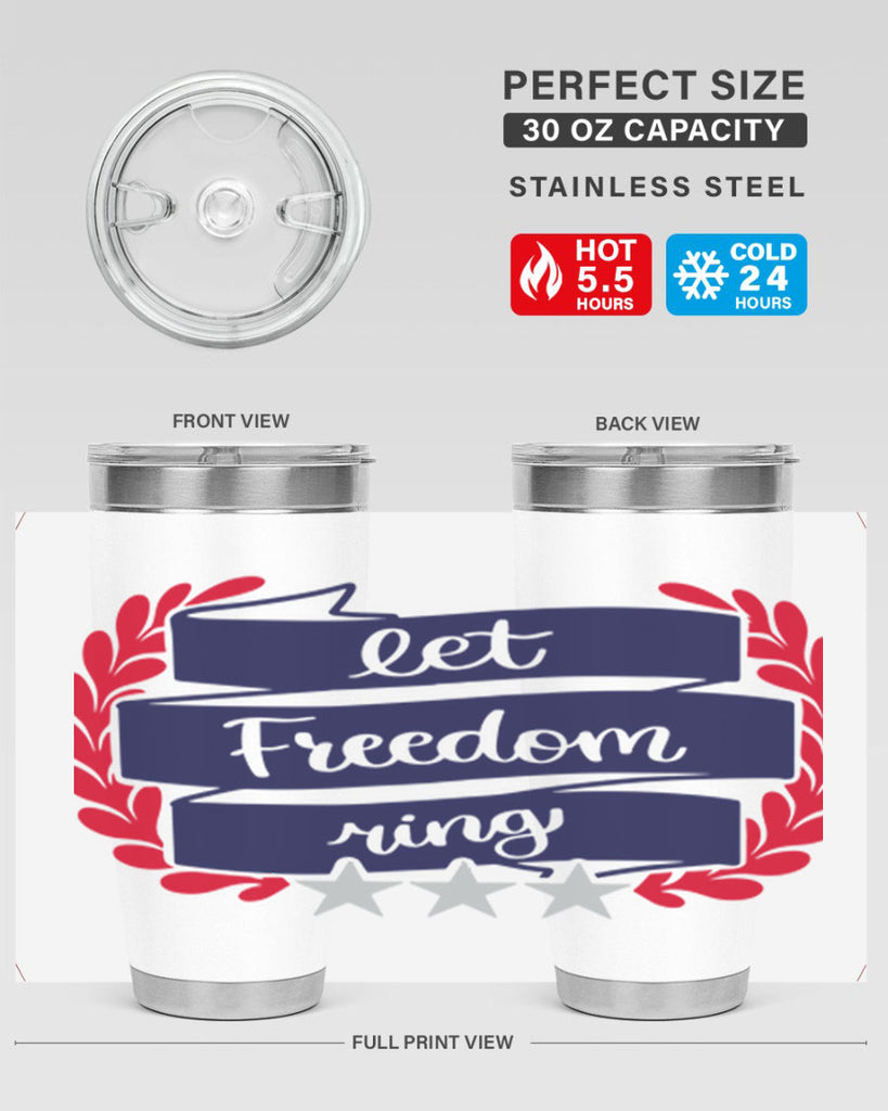 Let Freedom Ring Style 159#- Fourt Of July- Tumbler