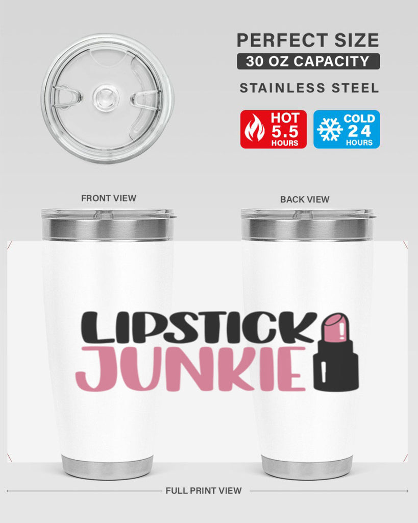 Lipstick Junkie Style 56#- make up- Tumbler