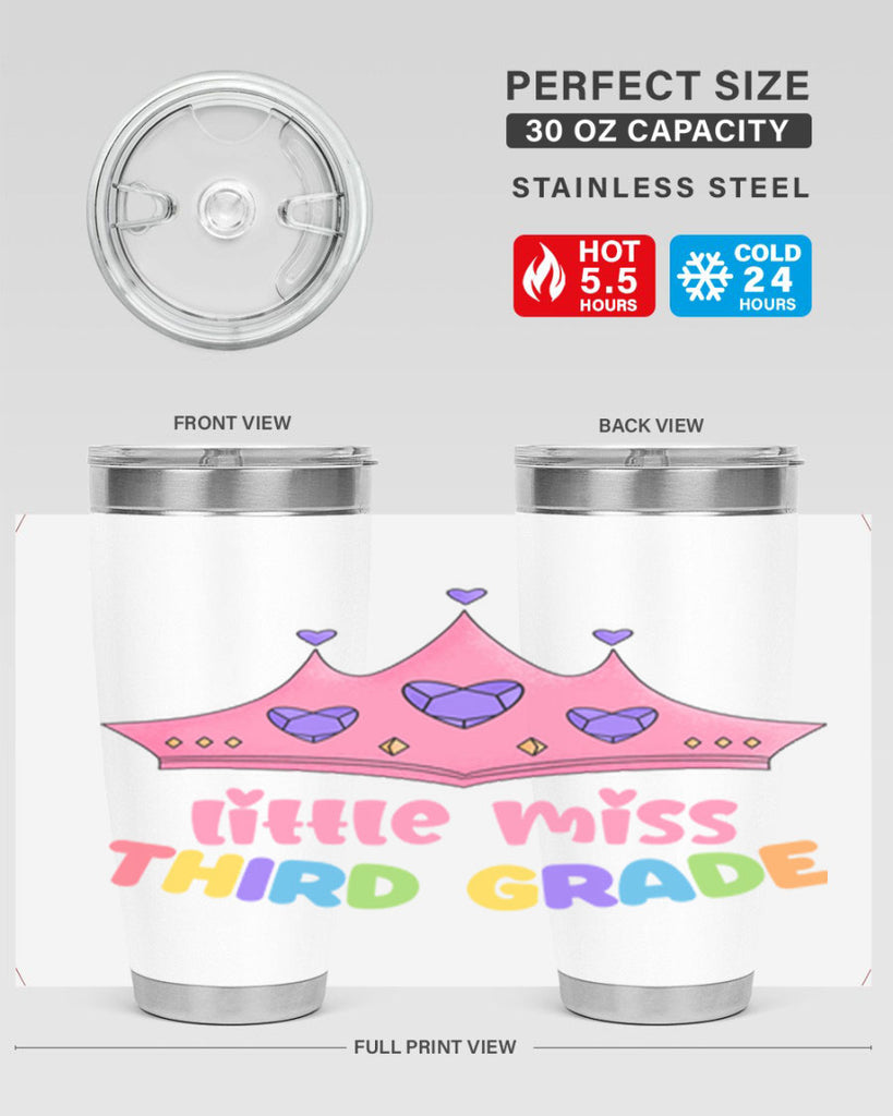 Little Miss 3rd Grade 16#- 3rd grade- Tumbler