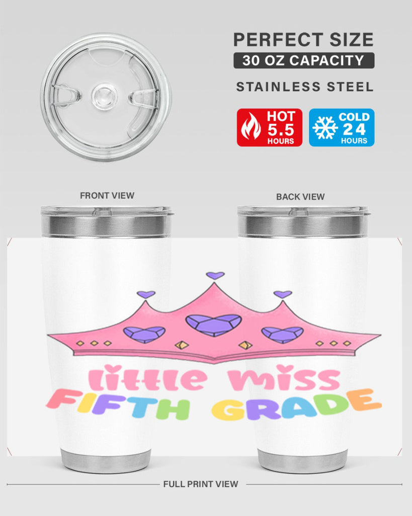 Little Miss 5th Grade 18#- 5th grade- Tumbler