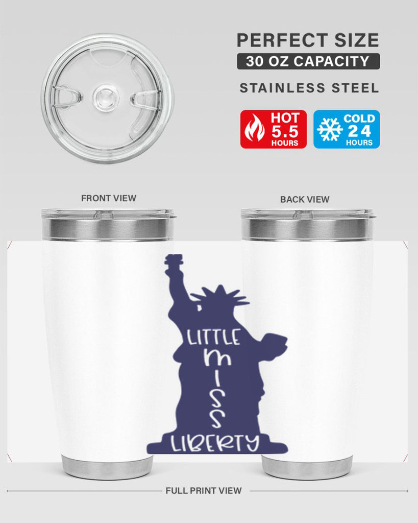 Little Miss Liberty Style 163#- Fourt Of July- Tumbler