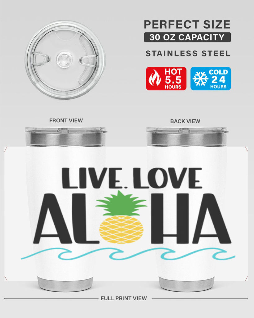 Live Love Aloha Style 30#- summer- Tumbler