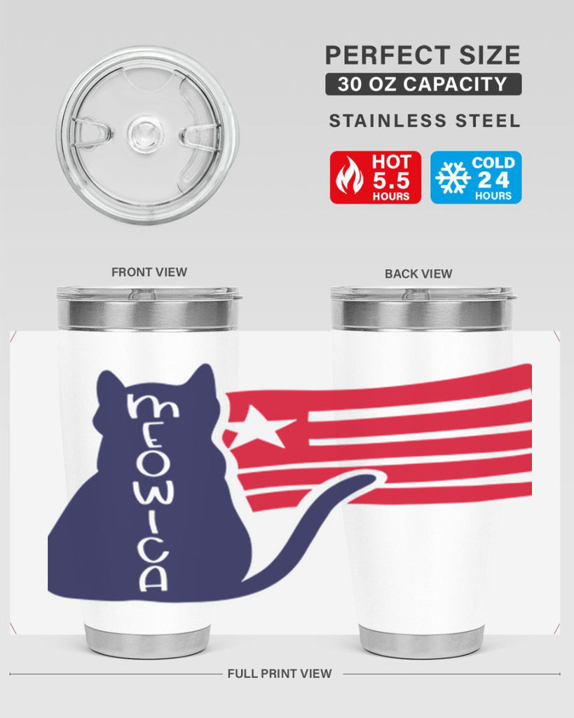 Meowica Style 166#- Fourt Of July- Tumbler