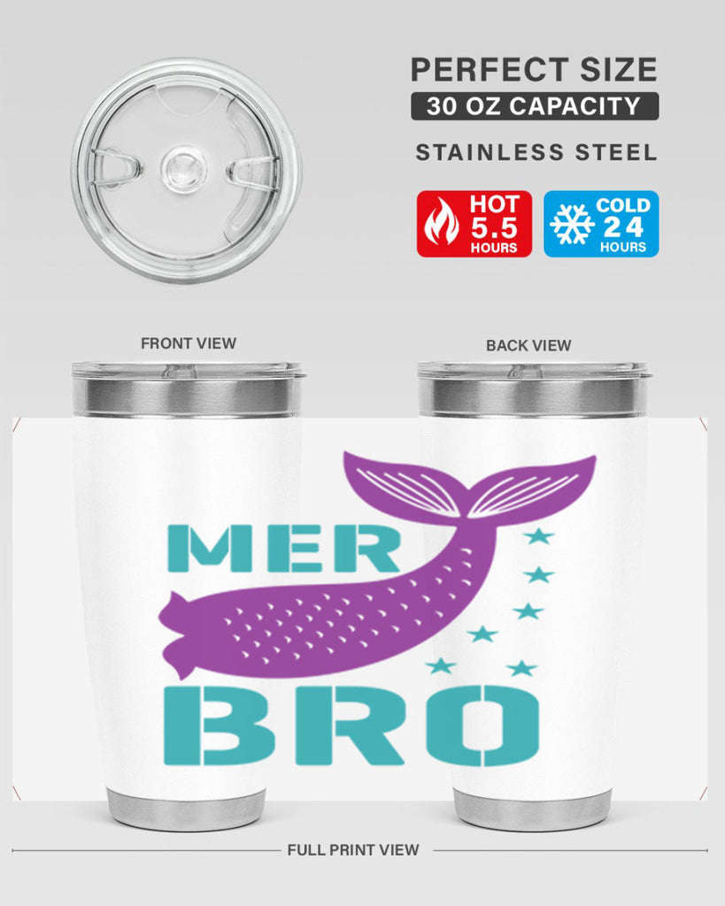 Mer Bro 322#- mermaid- Tumbler