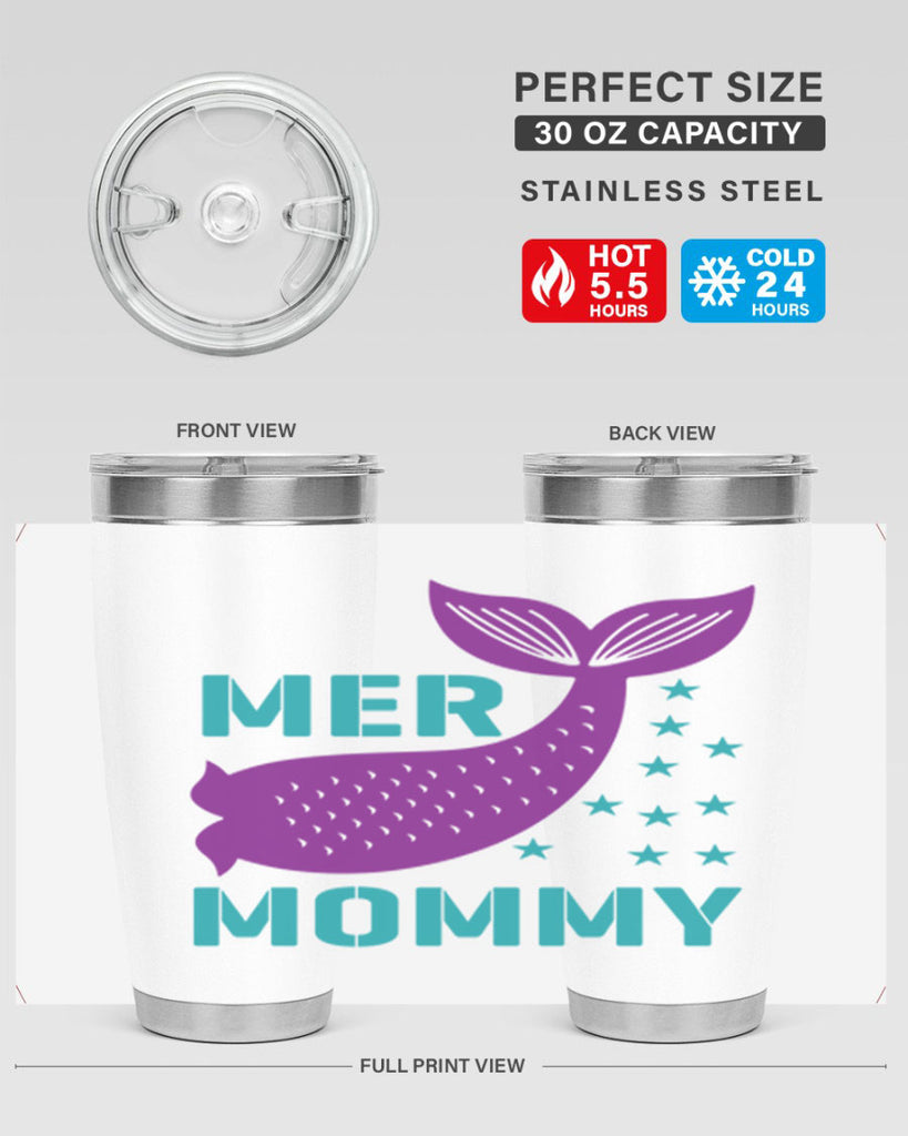 Mer Mommy 342#- mermaid- Tumbler